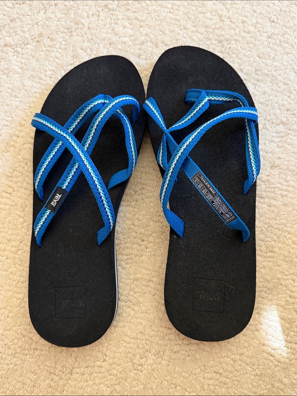 Teva Blue slip ons 11
